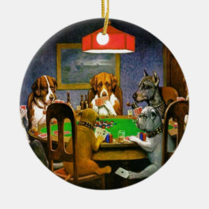 Ornamento De Cerâmica C. M. Coolidge Dogs Pets Cartões Humor Destinatá