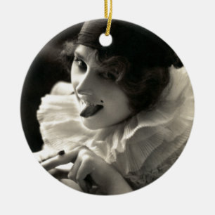 Ornamento De Cerâmica C. Taunt Bonito de Mulher de 1910