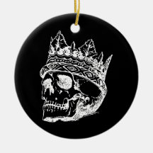 Cabeça de esqueleto com uma Coroa numa