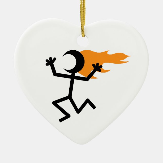 Ornamento De Cerâmica Cabeça de Flaming (Frente)