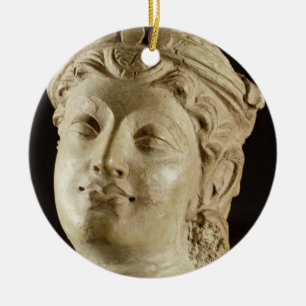 Ornamento De Cerâmica Cabeça do estuque, Gandhara, ANÚNCIO do século