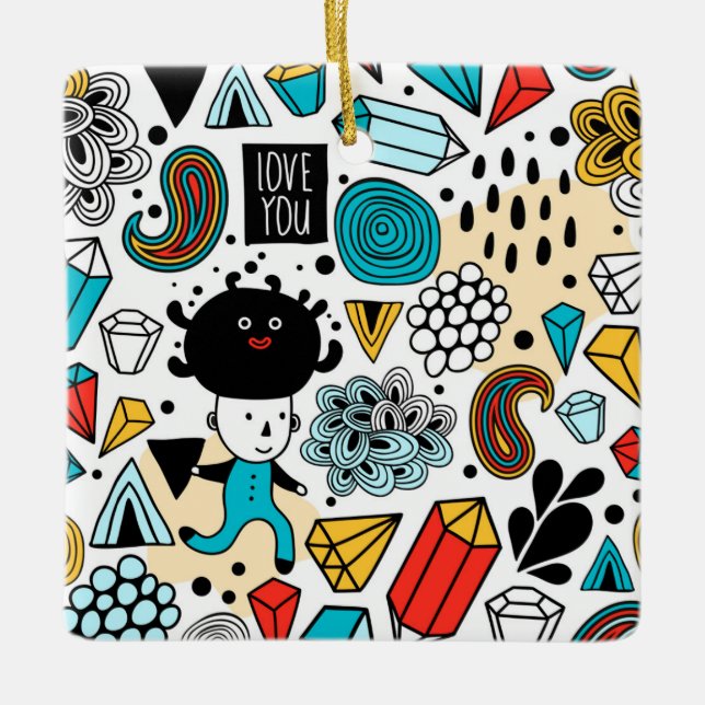 Ornamento De Cerâmica Cabeça louca (Frente)