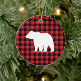 Ornamento De Cerâmica Cabina de Selvagem do Urso de Buffalo