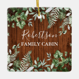 Ornamento De Cerâmica Cabina Familiar Madeira Rústica Cadeias De Água Iv