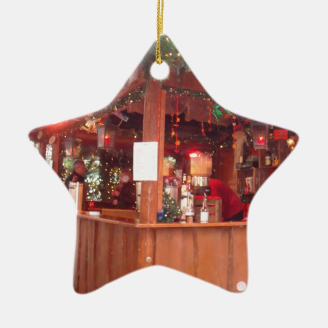 Ornamento De Cerâmica Cabine Mulled do vinho em Hamburgo (Frente)