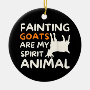 Ornamento De Cerâmica Cabras que Desmaiam São o Meu Animal Espírito Cabr