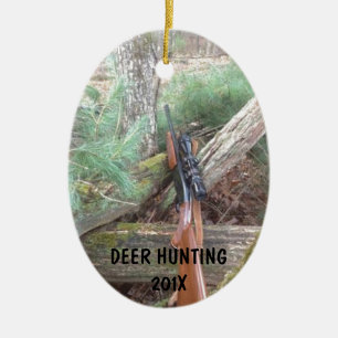 Ornamento De Cerâmica Caça De Armas De Fogo