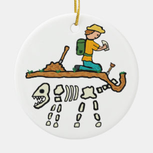 Ornamento De Cerâmica Caça Fóssil