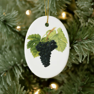 Ornamento De Cerâmica Cacho de Uva Orgânica para Vinho Tinto Vintage, Fr