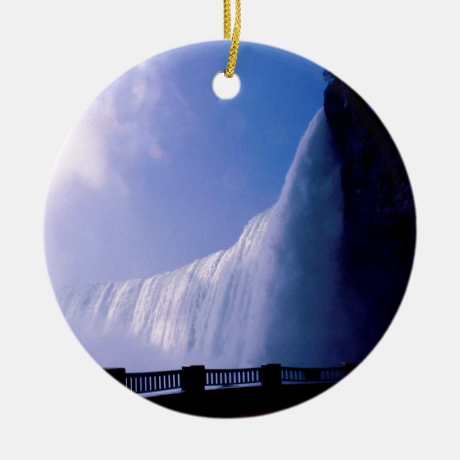 Ornamento De Cerâmica Cachoeira Niagara Falls (Frente)