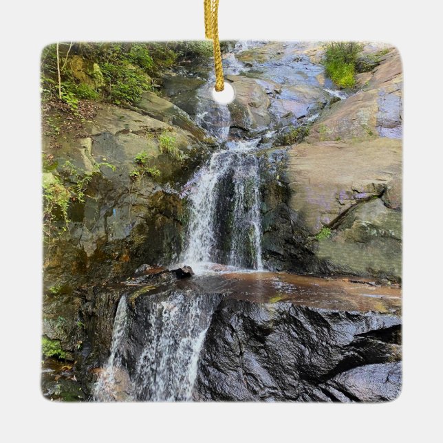 Ornamento De Cerâmica Cachoeira Serenidade Silvervale (Frente)