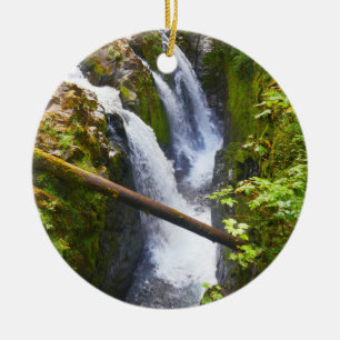 Ornamento De Cerâmica Cachoeira Sol Duc I no Parque Nacional Olímpico