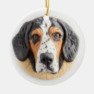 Ornamento De Cerâmica Cachorro Bluetick Coonhound Inspirado em 3D