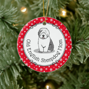 Ornamento De Cerâmica Cachorro Bonito OES Mãe Velha Cachorro Inglês Mãe