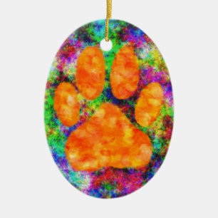 Ornamento De Cerâmica Cachorro Cachorro Imprimir Aquarela