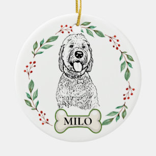 Ornamento De Cerâmica Cachorro Cachorro Personalizado Cão Desenho Mão