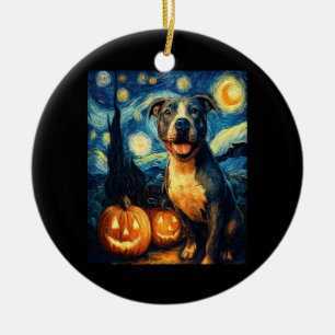 Ornamento De Cerâmica Cachorro Cute American Staffordshire Terrier Hallo
