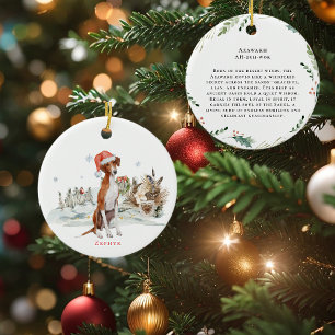 Ornamento De Cerâmica Cachorro de Aquarela Azawakh Monograma