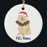 Ornamento De Cerâmica Cachorro de Chow Personalizado<br><div class="desc">Faça a lista legal este ano com um ornamento do seu elfo favorito!</div>