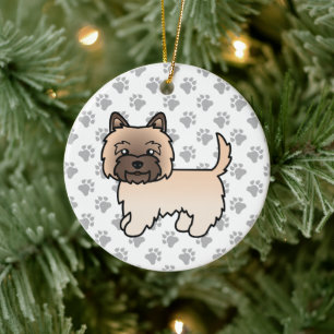 Ornamento De Cerâmica Cachorro de desenho animado de peão de peão no Cai