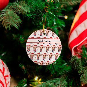 Ornamento De Cerâmica Cachorro de Greyhound Italiano Criou Natal