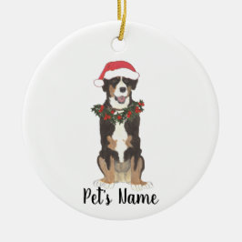 Ornamento De Cerâmica Cachorro de Montanha Entlebucher Natal