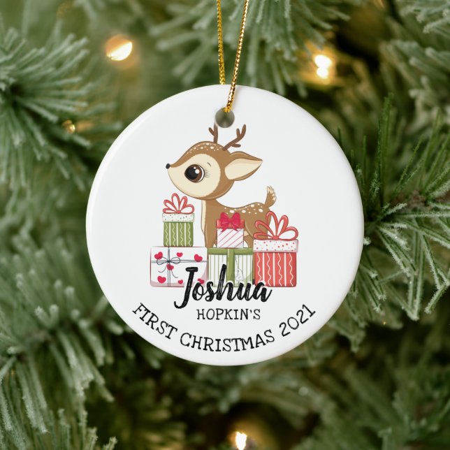 Ornamento De Cerâmica Cachorro de Natal de 1rua, Cachorro de inverno (Árvore)