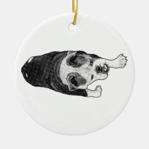 Ornamento De Cerâmica Cachorro de Pontinho Marchando Adiciona Brilho às 