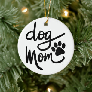 Ornamento De Cerâmica Cachorro Engraçado Mãe