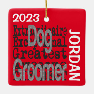 Ornamento De Cerâmica Cachorro Extraordinário PERSONALIZADO
