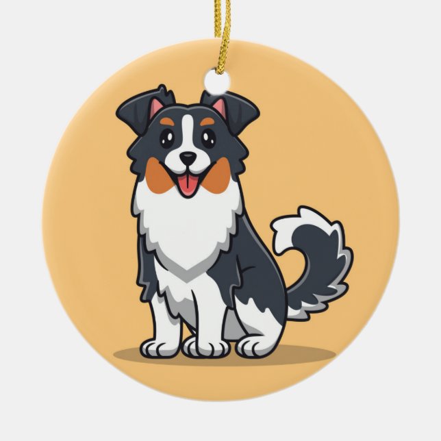Ornamento De Cerâmica Cachorro Gelado (Frente)