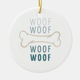Ornamento De Cerâmica Cachorro Osso