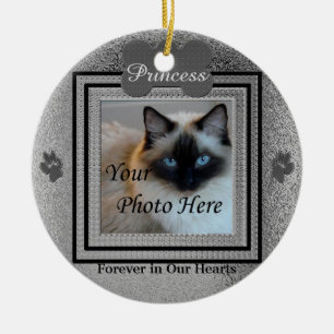 Ornamento De Cerâmica Cachorro ou Silver Personalizado Memorial de Gato