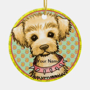 Ornamento De Cerâmica Cachorro Pequeno