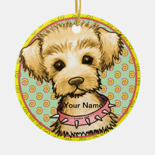 Ornamento De Cerâmica Cachorro Pequeno (Frente)