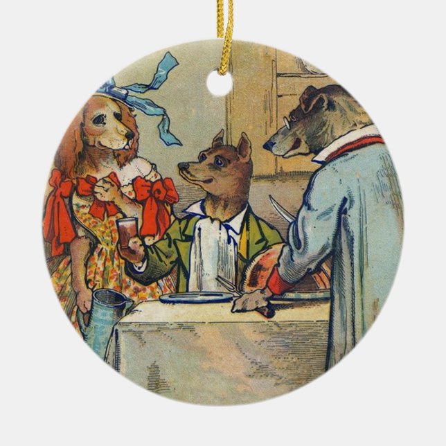 Ornamento De Cerâmica Cachorro Vitoriano Janto Vestido Cachorro (Frente)