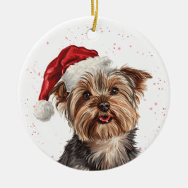 Ornamento De Cerâmica Cachorro Yorkshire Terrier Natal Personalizado