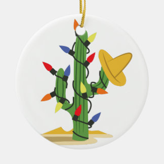 Ornamento De Cerâmica Cacto de Natal