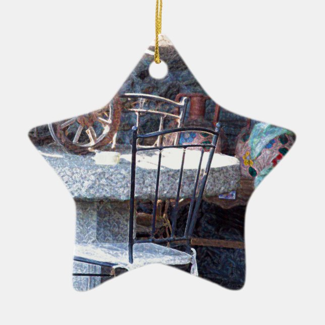 Ornamento De Cerâmica Cactus Espanhol Ainda Vida (Frente)