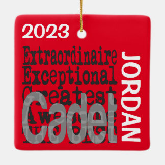 Ornamento De Cerâmica Cadete Extraordinário PERSONALIZADO