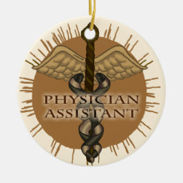 Ornamento De Cerâmica Caduceu de Assistente Médico