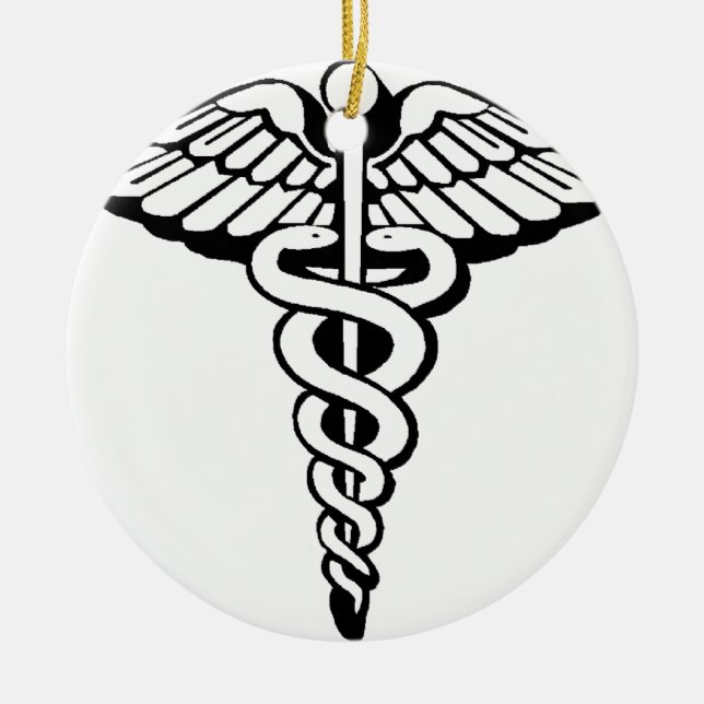 Ornamento De Cerâmica Caduceus (Frente)