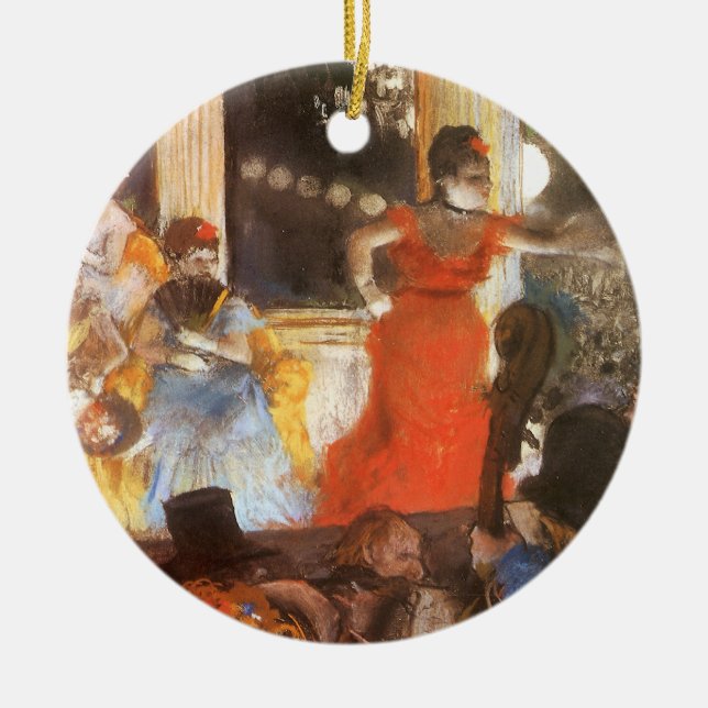 Ornamento De Cerâmica Cafe Concert em Les Embaixadeurs por Edgar Degas (Frente)