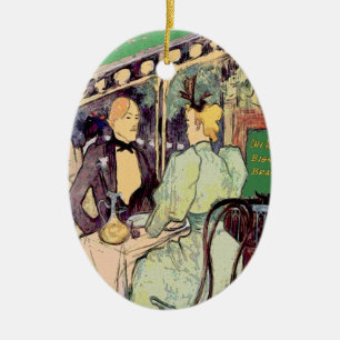 Ornamento De Cerâmica Café Du Monde Vintage Style