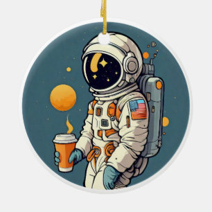 Ornamento De Cerâmica Café é FORA DESTE MUNDO viagem espacial de astrona