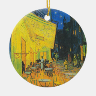 Ornamento De Cerâmica Café Terrace Cena de Rua Francesa de Van Gogh