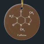 Ornamento De Cerâmica Caffeine Molecule Chemistry Café Lovers<br><div class="desc">Caffeine Molecule Chemistry Café Lovers</div>