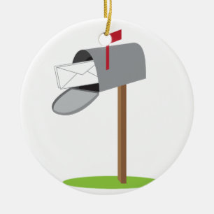 Ornamento De Cerâmica Caixa de Correio e Carta