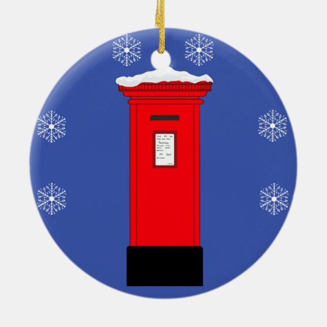 Ornamento De Cerâmica Caixa de Posto papais noeis (Traseira)