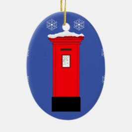 Ornamento De Cerâmica Caixa de Posto papais noeis